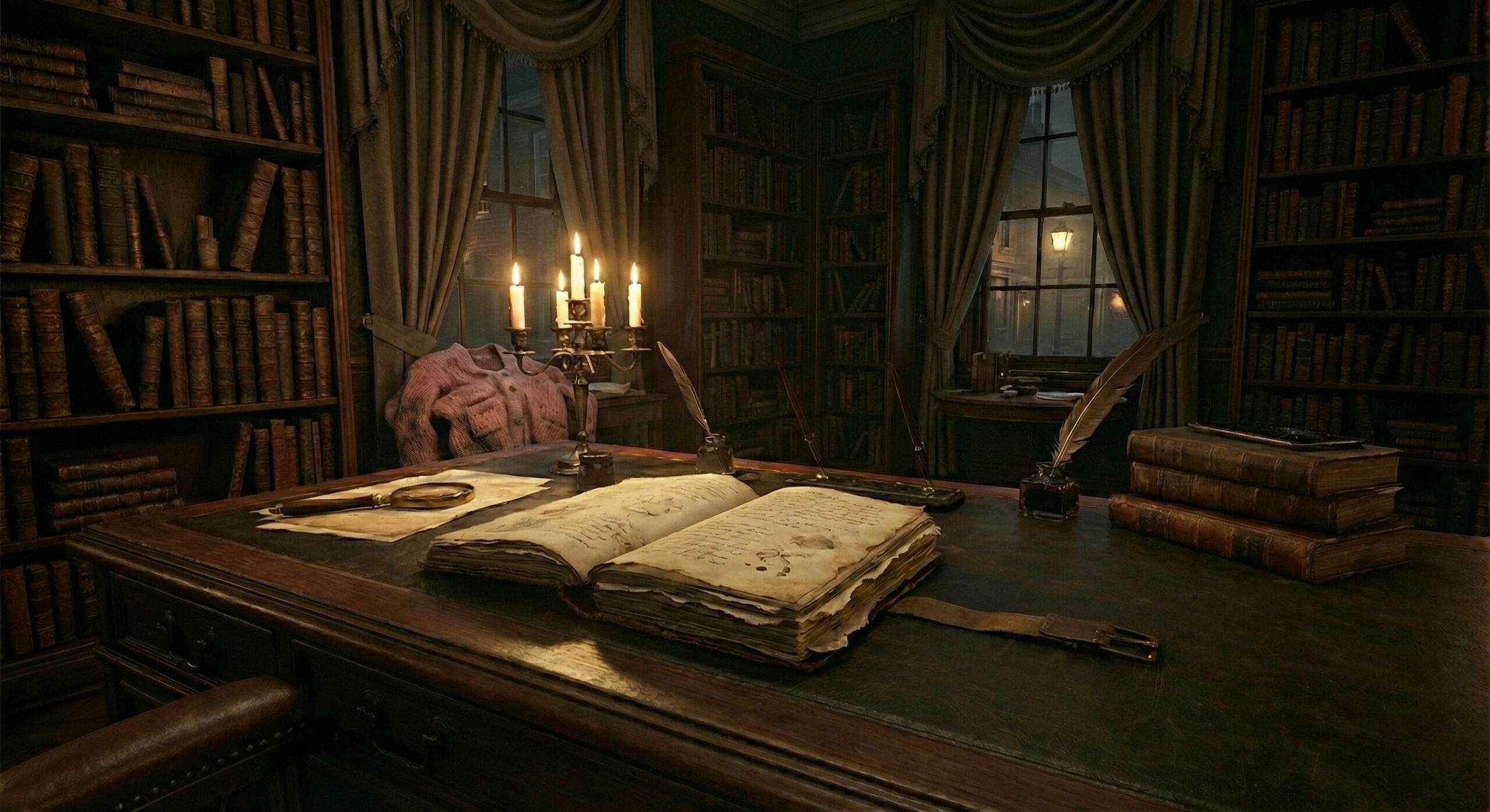 De studeerkamer van Kaïn uit het boek Reizigers van het Eindige