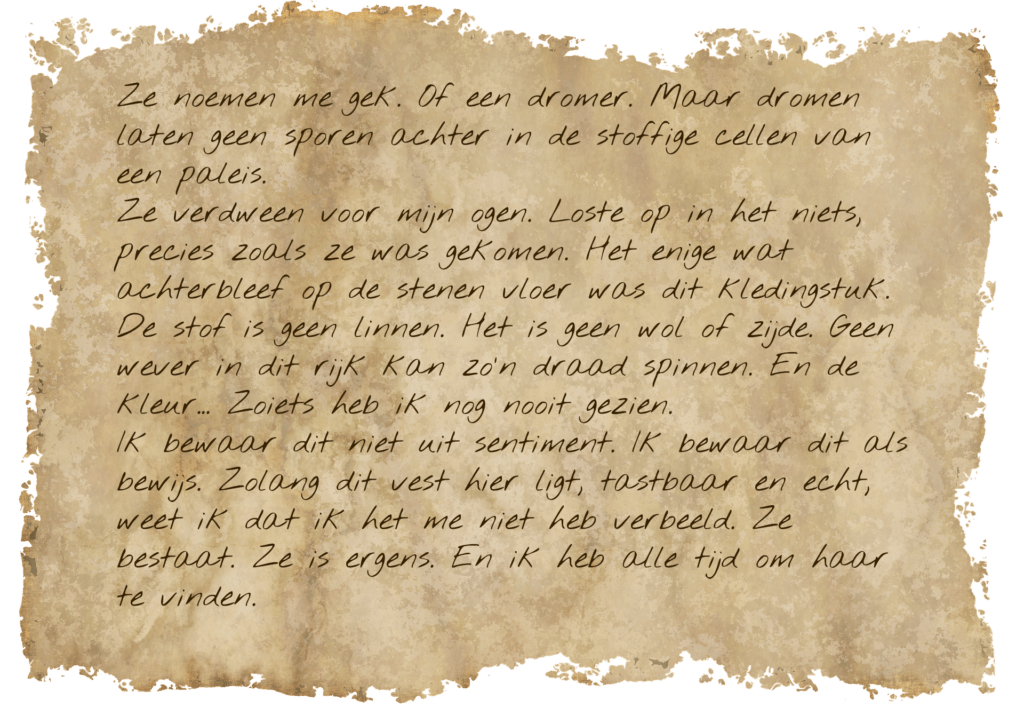Een notitie van Kaïn bij het vreemde kledingstuk
